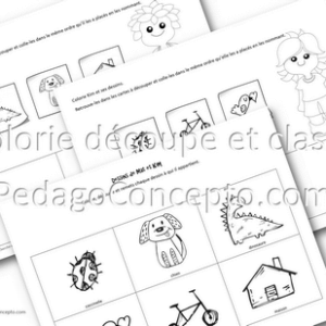 Colorie, découpe et classe