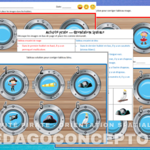 Activité pirate - Orientation spatiale