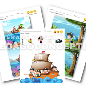5 Différences + Cherche et trouve_Pirates