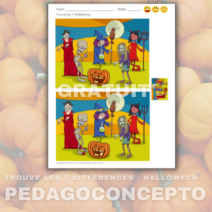 Trouve les 7 différences - Halloween