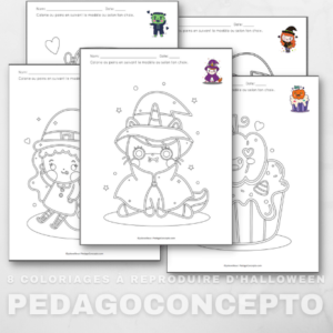 Coloriages à reproduire Halloween