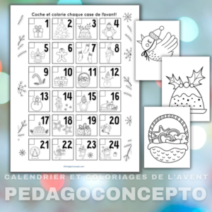 Calendrier et coloriages de l'avent