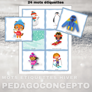 Mots étiquettes hiver