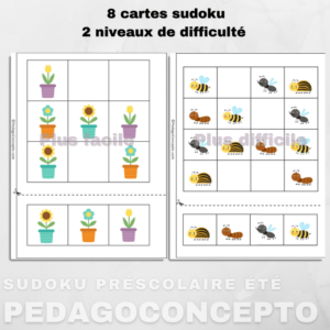 Sudoku préscolaire été