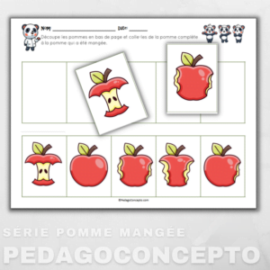 Série pomme mangée