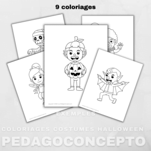 Coloriages costumes Halloween