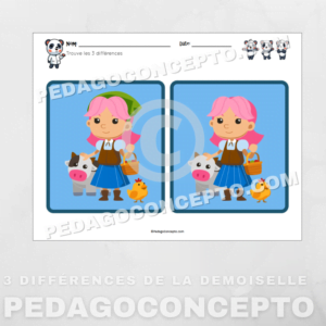 3 différences de la demoiselle