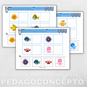 Découpage paires aquatiques