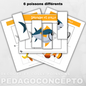 Découpe et colle poissons