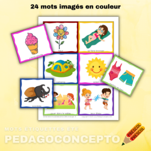 Mots étiquettes été