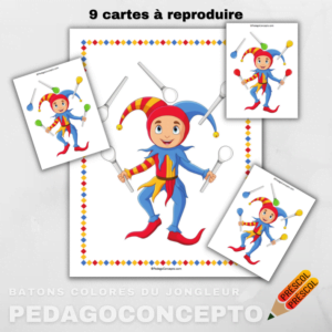 Bâtons colorés du jongleur