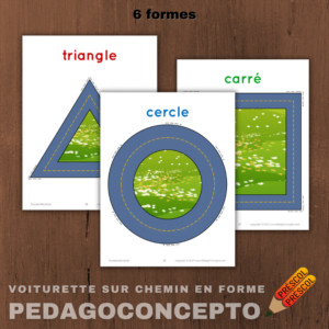 Voiturette sur chemin en forme