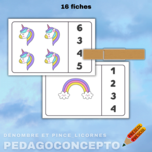 Dénombre et pince_Licornes