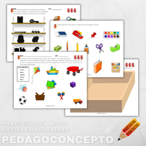 Pratique les mots-articles scolaires