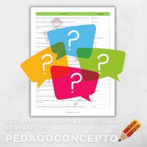 Devinettes et réponses pour la rentrée SDG