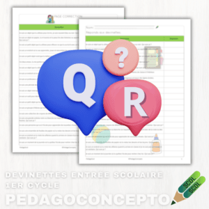 Devinettes Entrée scolaire 1er cycle