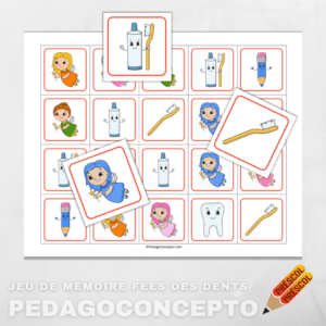 Jeu de mémoire fées des dents