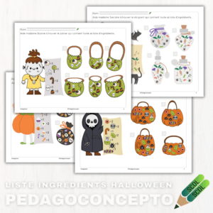 Liste ingrédients Halloween