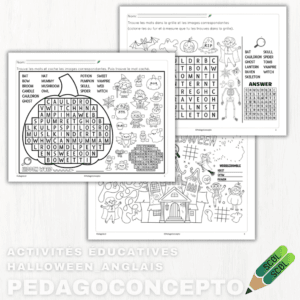 Activités éducatives Halloween_Anglais
