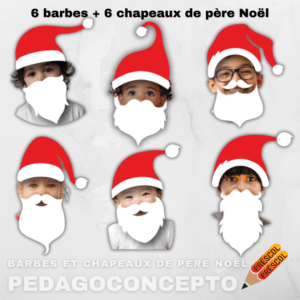 Barbes et chapeaux de père Noël