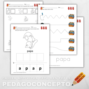 Cahier activités fête des pères