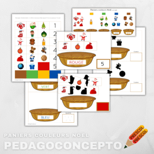 Paniers couleurs Noël