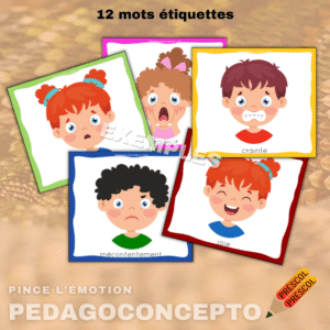 Mots étiquettes émotions