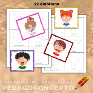Dessine les émotions et associe