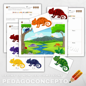 Devine le nom des caméléons