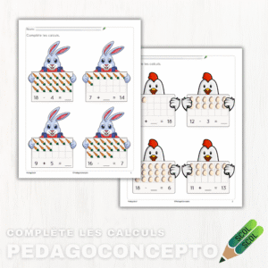 Complète les calculs