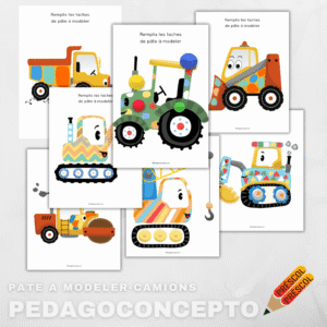 Pâte à modeler-camions 