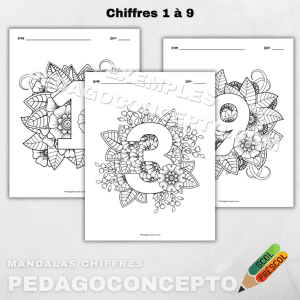 Chiffres mandalas 