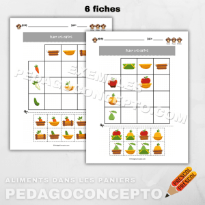 Aliments dans les paniers 